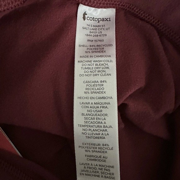 NWT Cotopaxi Liso Baselayer Bottom Legging in Port Wine / S - Picture 4 of 7